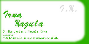 irma magula business card